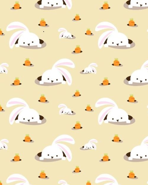 Feltro Estampado Santa Fé Coleção Páscoa Coelhinho com Fundo Laranja 50 x 70 cm - Ref. D5852-V04