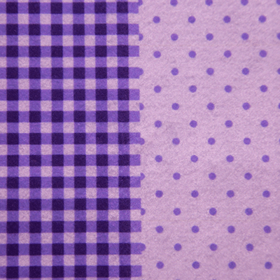 Feltro Estampado Santa Fé Coleção Rosebonbon Compose Xadrez e Poá Uva Malbec 25 x 140 cm - Ref. 6034.819
