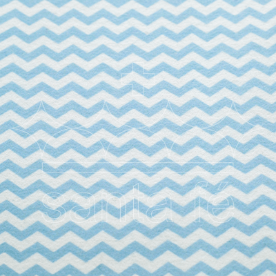 Feltro Estampado Santa Fé Coleção Eterna Arte 2º Edição Chevron Azul 25 x 140 cm - Ref. 5050.030