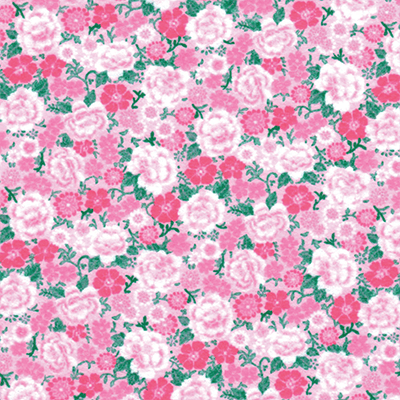 Feltro Estampado Santa Fé Chita Rosa e Verde 50 x 70 cm - Ref. 5981.403
