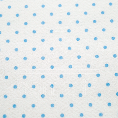 Feltro Estampado Santa Fé Coleção Eterna Arte 2º Edição Baby Poá Azul 25 x 140 cm - Ref. 5890.030