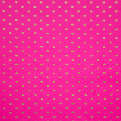 Feltro Estampado Laminado Santa Fé Coleção Alegria Poá Dourado com Fundo Rubi Cítrico 45 x 45 cm - Ref. 50000067