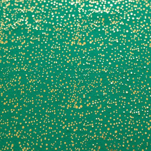 Feltro Estampado Laminado Santa Fé Coleção Alegria Verde Onix Ouro 45 x 45 cm - Ref. 50000025