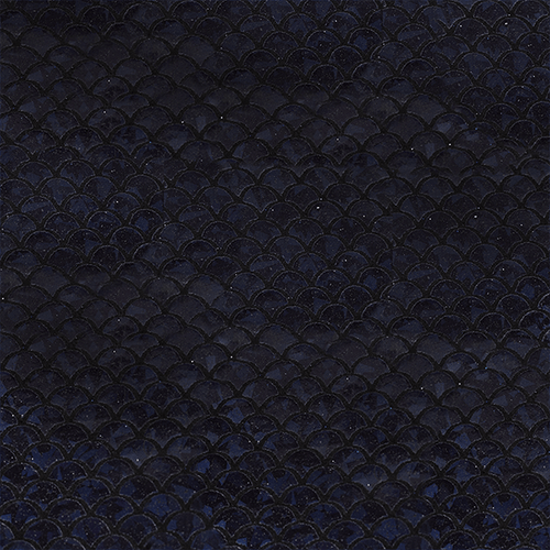 Feltro Estampado Santa Fé Coleção Sereia Transparente Azulado com Fundo Preto 45 x 45 cm - Ref. 50000078