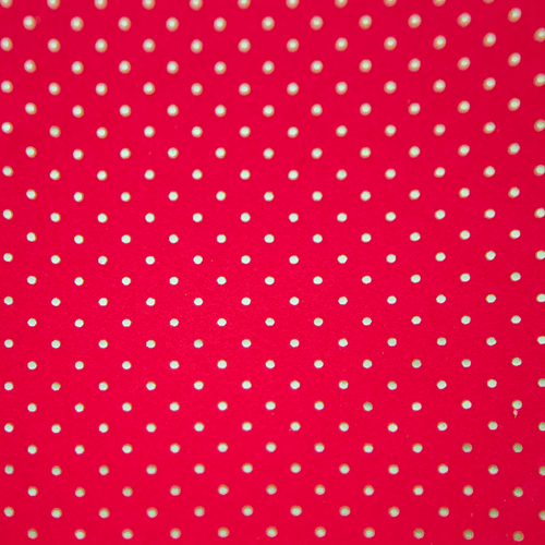 Feltro Estampado Laminado Santa Fé Coleção Alegria Poá Dourado com Fundo Vermelho 45 x 45 cm - Ref. 50000062