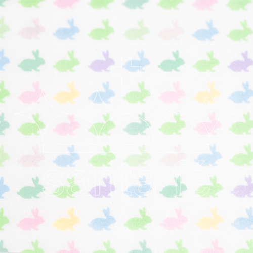Feltro Estampado Santa Fé Coleção Páscoa Coelhinho Candy 50 x 70 cm - Ref. 5026.119