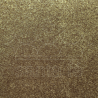 Feltro Estampado Santa Fé Coleção Alegria Glitter Ouro com Fundo Marrom Terra 45 x 45 cm - Ref. 50000055