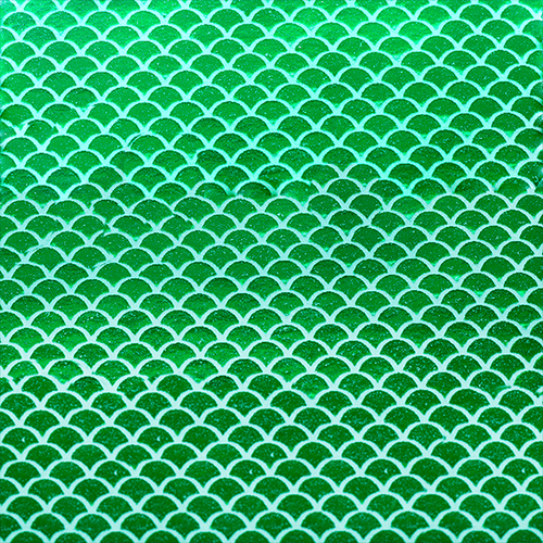 Feltro Estampado Santa Fé Coleção Sereia Verde com Fundo Verde Candy 45 x 45 cm - Ref. 50000090