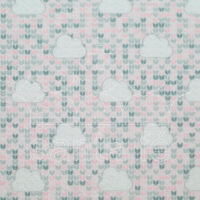 Feltro Estampado Santa Fé Coleção Eterna Arte 1º Edição Feltrico Nuvem Rosa 25 x 140 cm - Ref. 5940.022