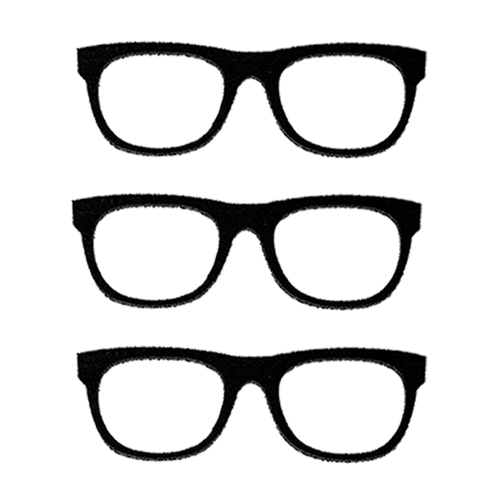 APLIQUE OCULOS QUADRADO GRANDE MODELO 1 3UN
