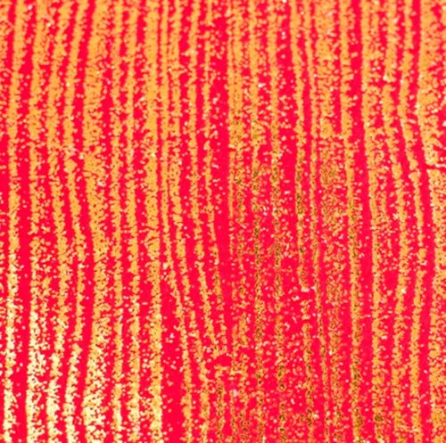 Feltro Estampado Laminado Santa Fé Coleção Alegria Vermelho Artemis Ouro 45 x 45 cm - Ref. 50000029