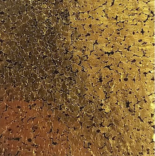 Feltro Estampado Laminado Santa Fé Coleção Alegria Preto Ouro Savoia 45 x 45 cm - Ref. 50000016
