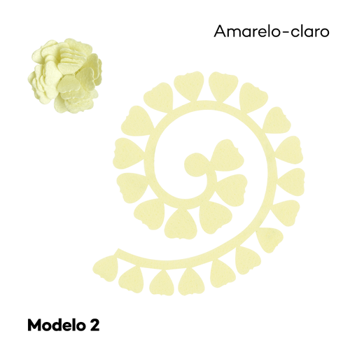 10 FLORES ESPIRAL MODELO 02. AMARELO CLARO 010