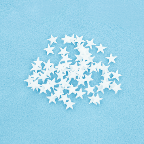 100 ESTRELAS PONTUDAS BRANCAS 1cm