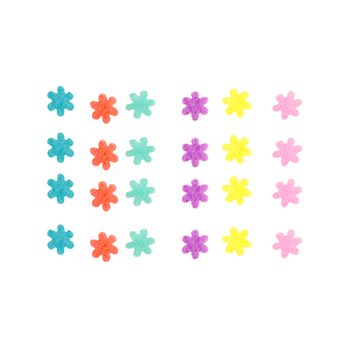 100 FLORES 6 PONTAS CANDY 2,5cm