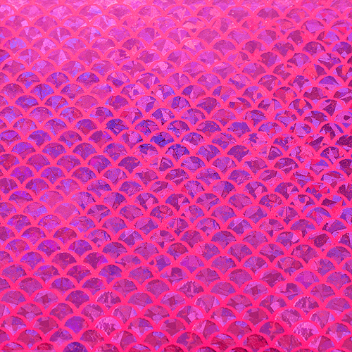 Feltro Estampado Santa Fé Coleção Sereia Pink com Fundo Rubi Cítrico 45 x 45 cm - Ref. 50000087
