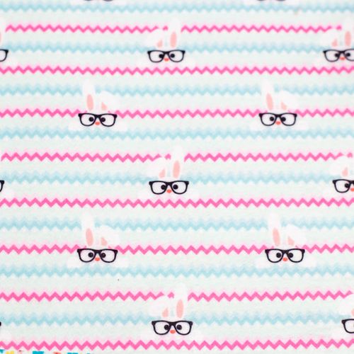 Feltro Estampado Santa Fé Coleção Páscoa Coelhinho de Óculos 50 x 70 cm - Ref. 5031.219