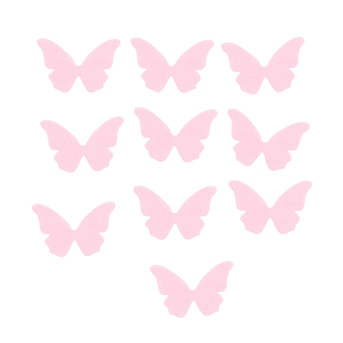 100 BORBOLETAS ROSA POENTE 3CM