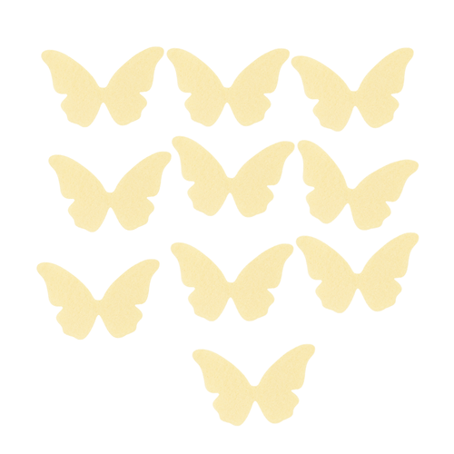 100 BORBOLETAS CREME 2CM