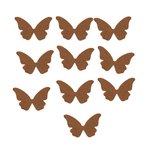 100 BORBOLETAS MARROM 1CM