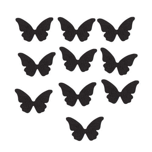 100 BORBOLETAS PRETO 2CM