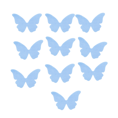 100 BORBOLETAS AZUL CLARO 1CM