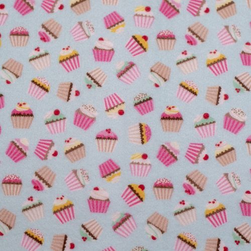 Feltro Estampado Santa Fé Coleção Doces Sonhos Cupcakes 50 x 70 cm - Ref. D7572_V01