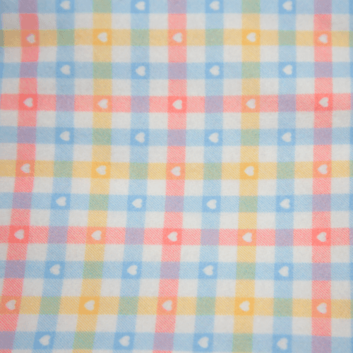 Feltro Estampado Santa Fé Coleção Páscoa 2024 Xadrez Corações 50 x 70 cm - Ref. D4187-V01