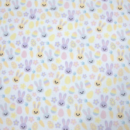 Feltro estampado Santa Fé Coelhinhos Candy - 50x70cm