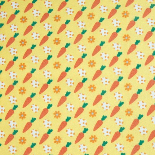 Feltro estampado Santa Fé Ovos e Cenouras - 50x70cm