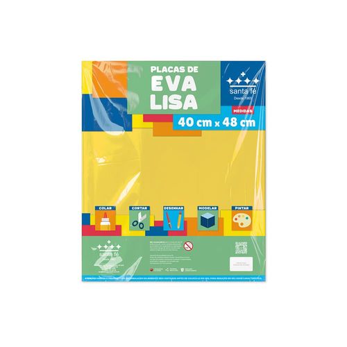 Eva liso Santa Fé Amarelo 40x48 cm - 1 folha