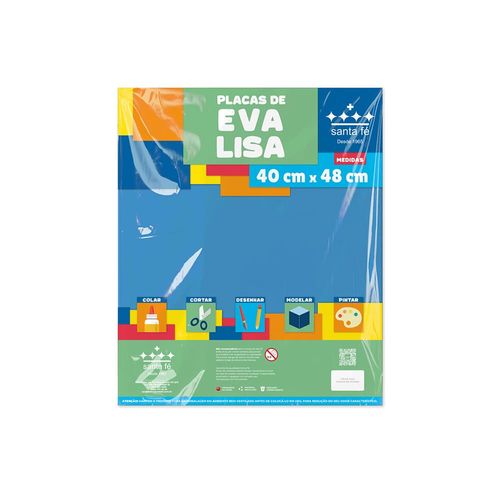 Eva liso Santa Fé Azul Claro 40x48 cm - 1 folha