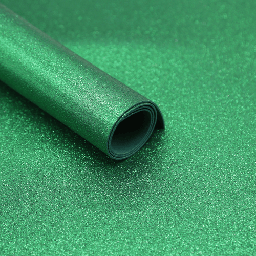 Eva glitter Santa Fé Verde 40x48 cm - 1 folha