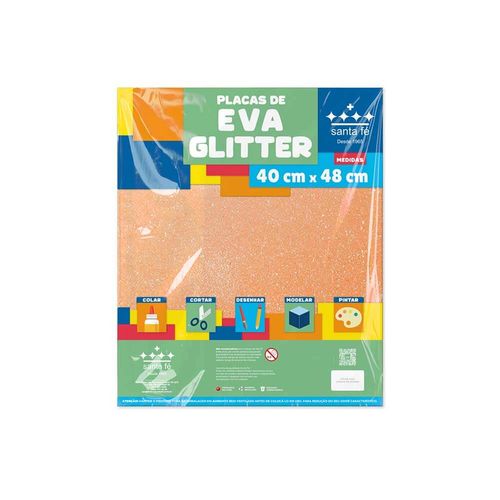 Eva glitter Santa Fé Nude 40x48 cm - 1 folha