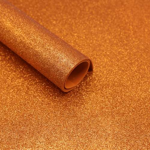 Eva glitter Santa Fé Laranja 40x48 cm - 1 folha