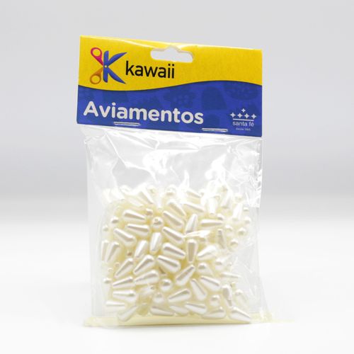 Pérola ABS Kawaii Imitação Gota D' água 6mmx10mm - 50g