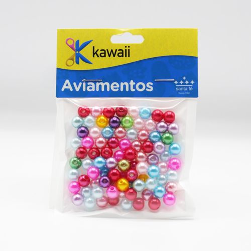 Pérola ABS Kawaii Colorida 6mm - 20g