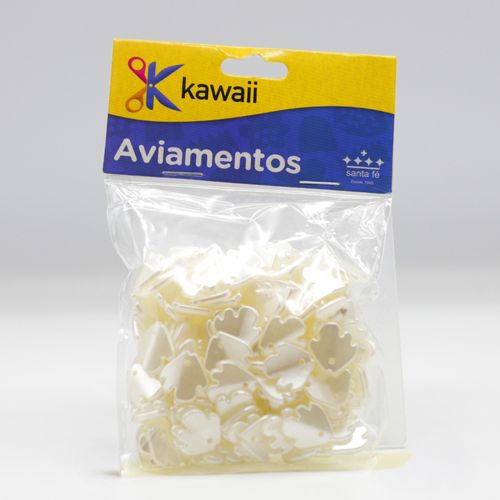 Pingente Folha  Kawaii Pérolado 1,5cm - 50g