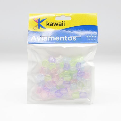Pingente Passante Kawaii Cabeça de Gato Transparente Candy 1cm - 20g