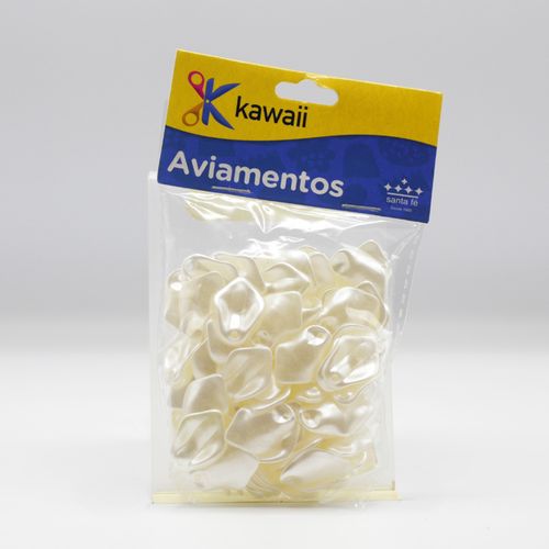 Pingente Kawaii Pétala Pérola 13x18mm  - 50g
