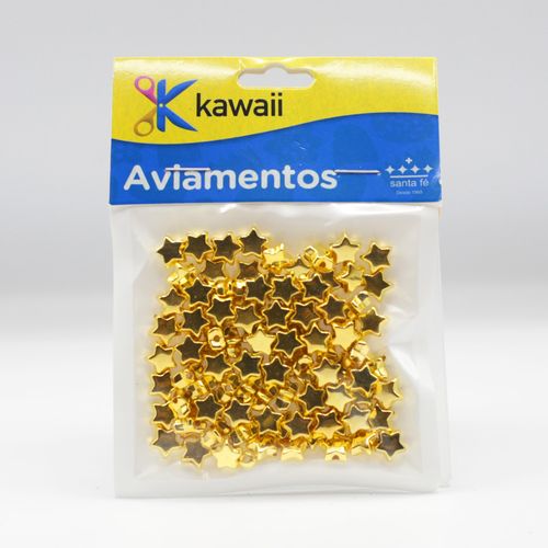 Pingente Kawaii Estrela Dourado 7mm - 20g