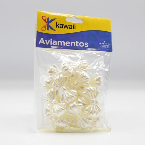 Aplique Kawaii Conta Soltas De Laço Pérolado 3cmx5mm - 50g