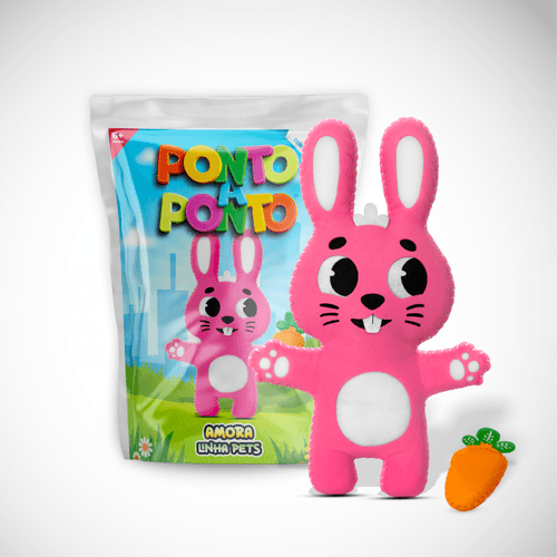 Boneco de feltro Amora coleção Pets Ponto a Ponto