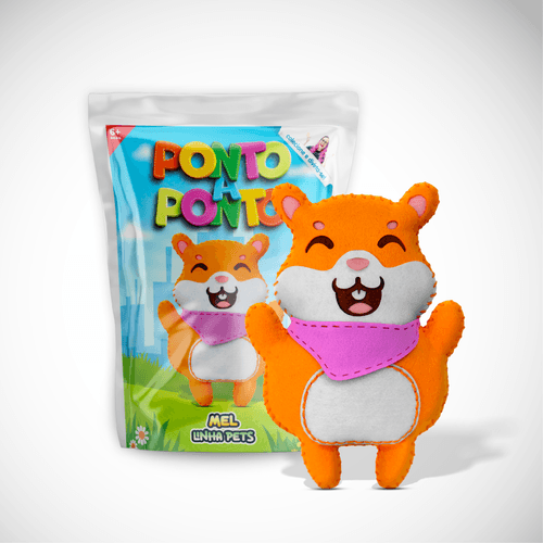 Boneco de feltro Mel coleção Pets Ponto a Ponto