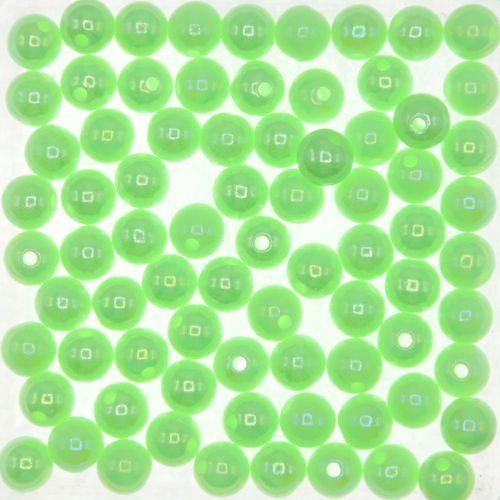 Bola Leitosa Kawaii Irisada Verde Claro 6mm