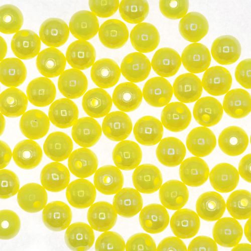 Bola Leitosa Kawaii Irisada Amarelo 6mm