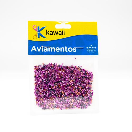 Glitter de Vidro Kawaii Rosa Vermelha com Preto 20g