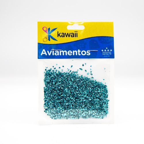 Glitter de Vidro Kawaii Azul Turquesa 20g