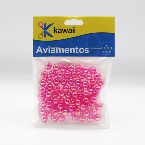 Bola Translucida Kawaii Irisada Pink 6mm