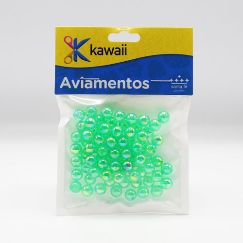 Bola Translucida Kawaii Irisada Verde 6mm